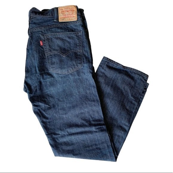 Levi's Jeans Levis 53 Slim Straight Dark Wash Denim Jeans Mens 38 X